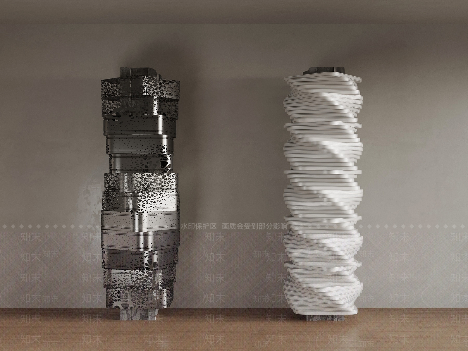 现代柱子3D模型下载【ID:1175485814】