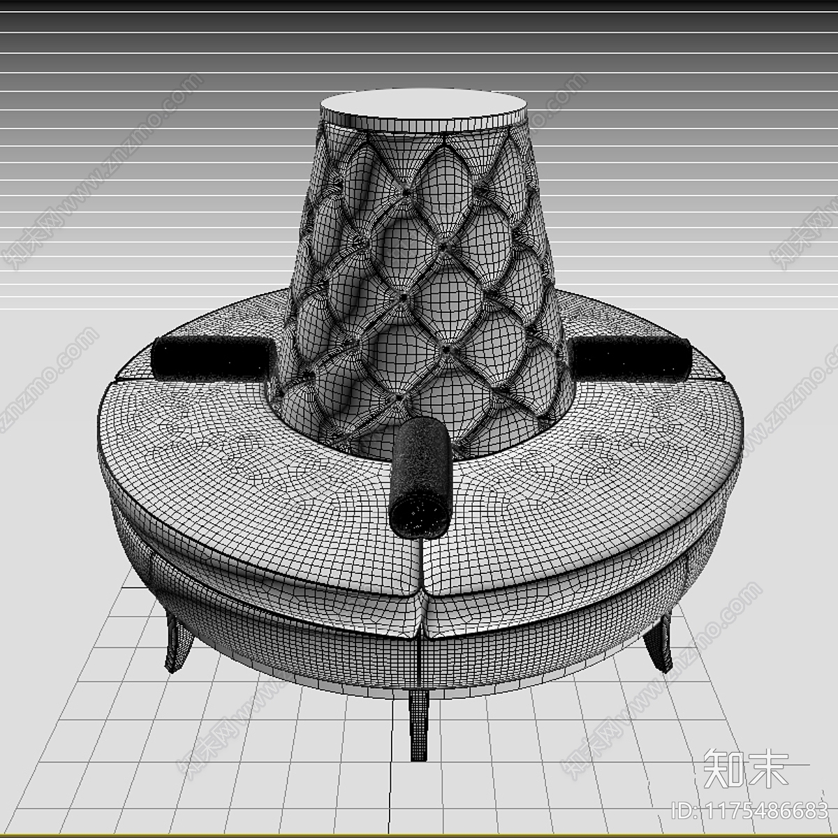 沙发凳3D模型下载【ID:1175486683】