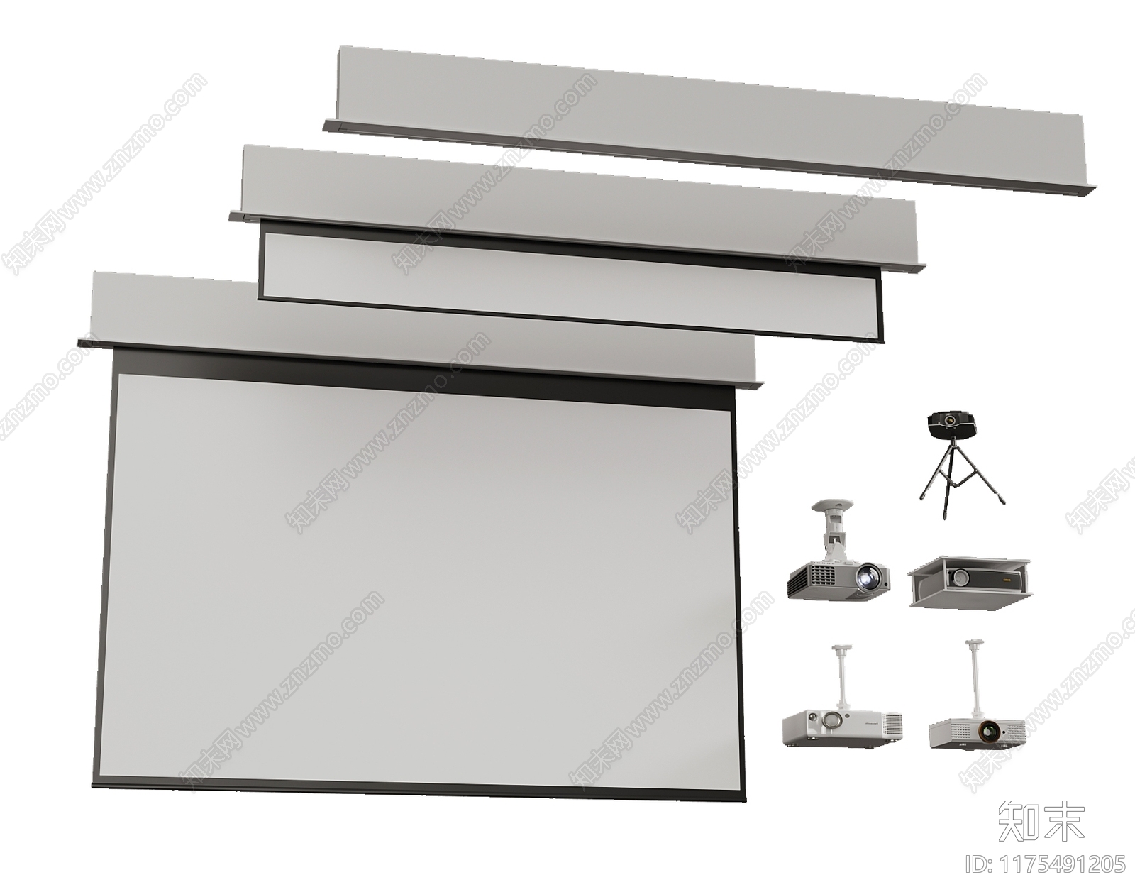 投影幕布SU模型下载【ID:1175491205】
