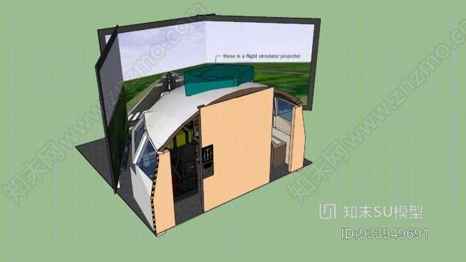 家用A330驾驶舱模拟器SU模型下载【ID:933949691】