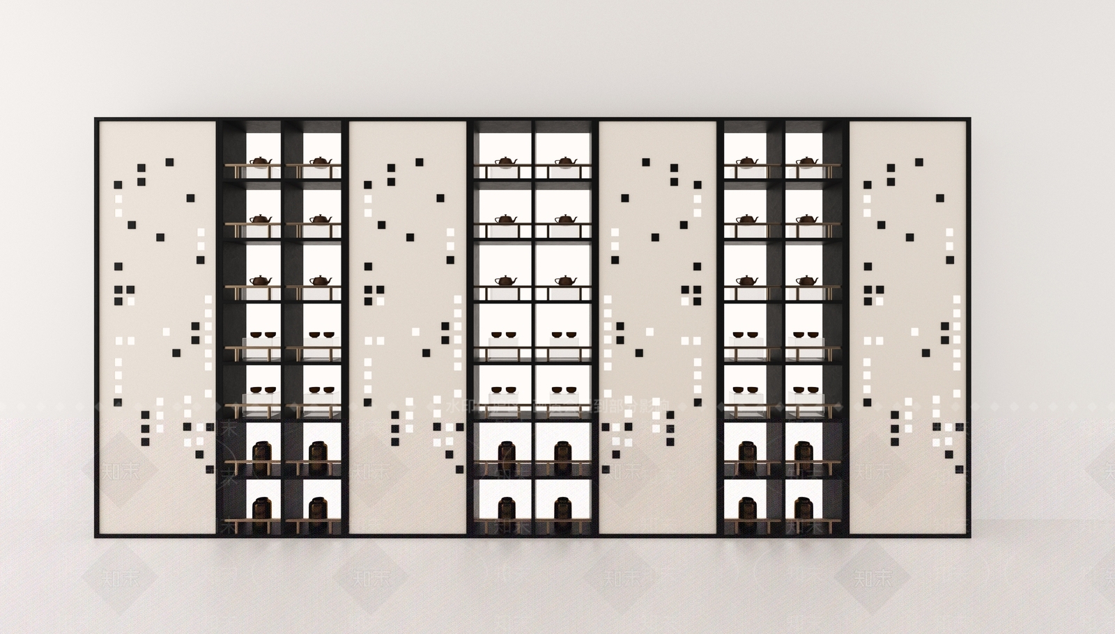 现代极简酒柜3D模型下载【ID:1175507058】