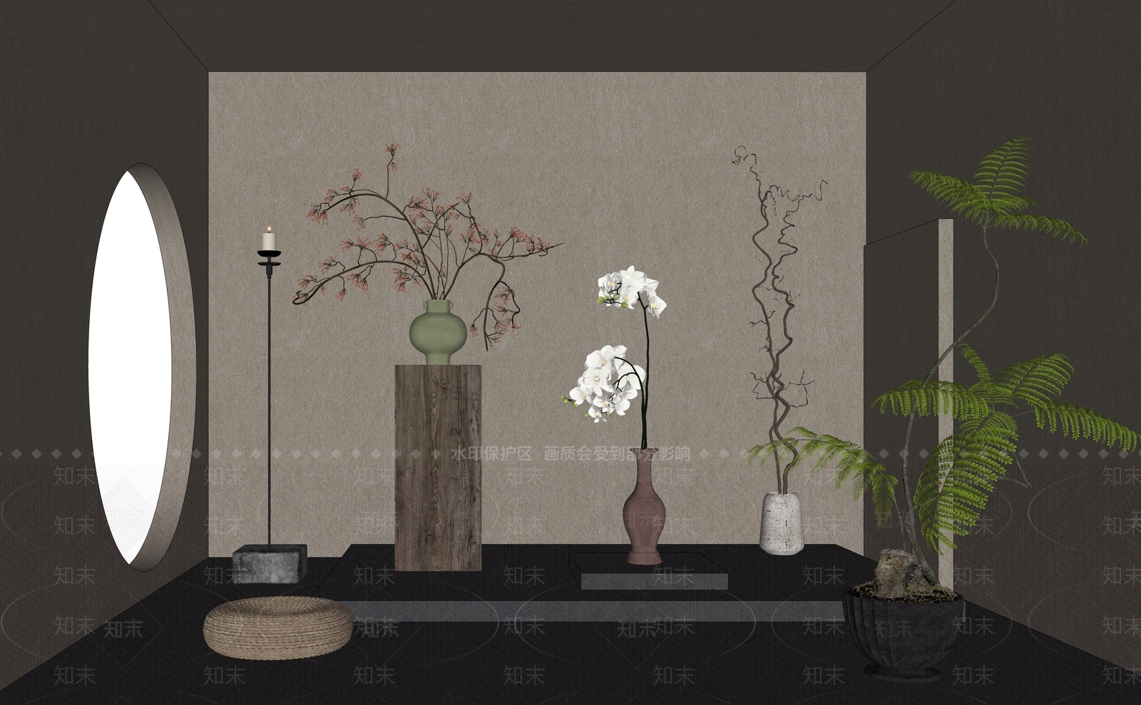 植物组合SU模型下载【ID:1175511510】