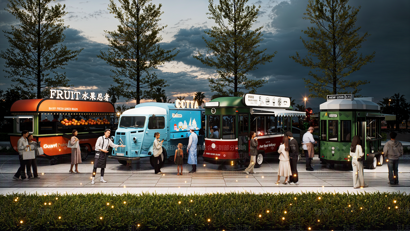 餐车SU模型下载【ID:1175516049】