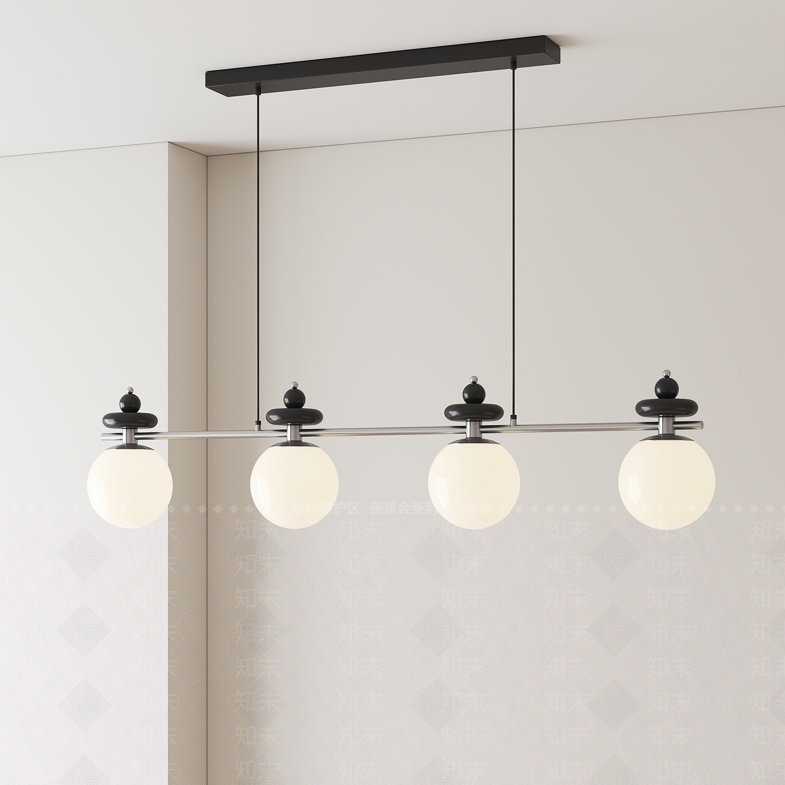 北欧中古吊灯3D模型下载【ID:1175518155】