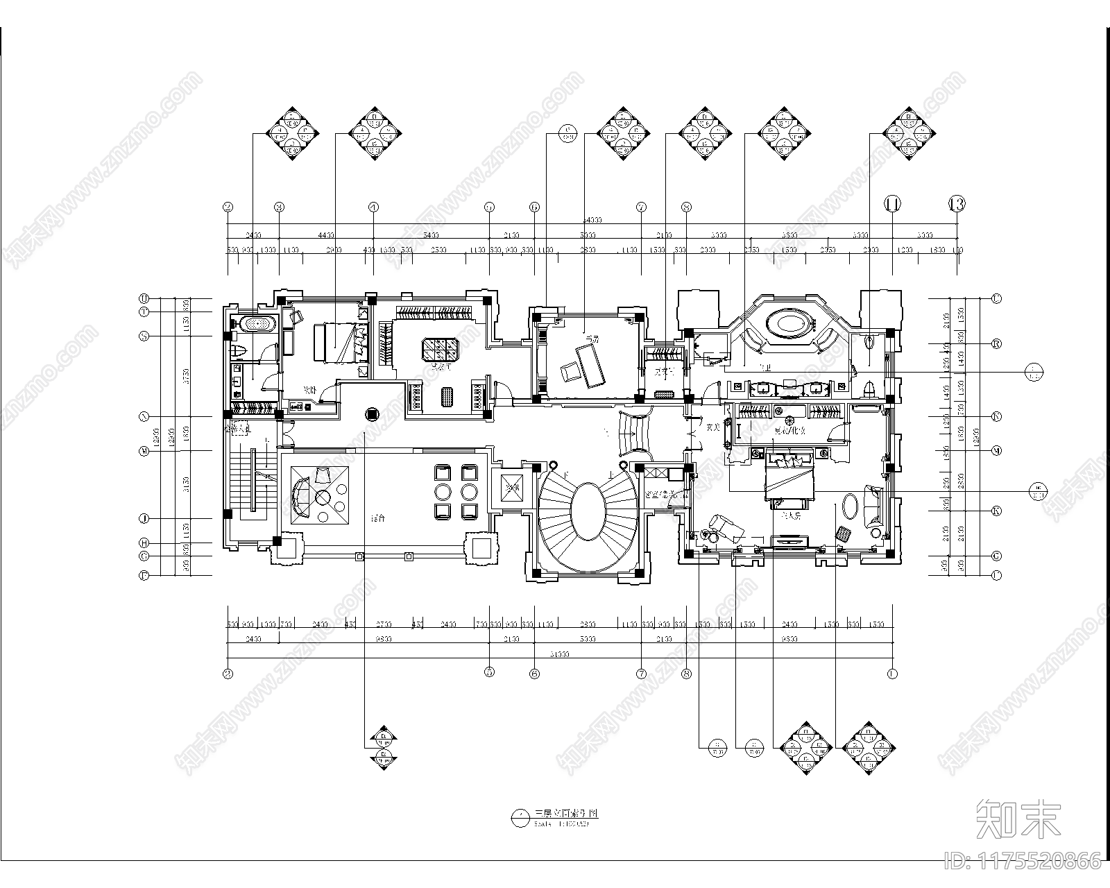 现代售楼处cad施工图下载【ID:1175520866】