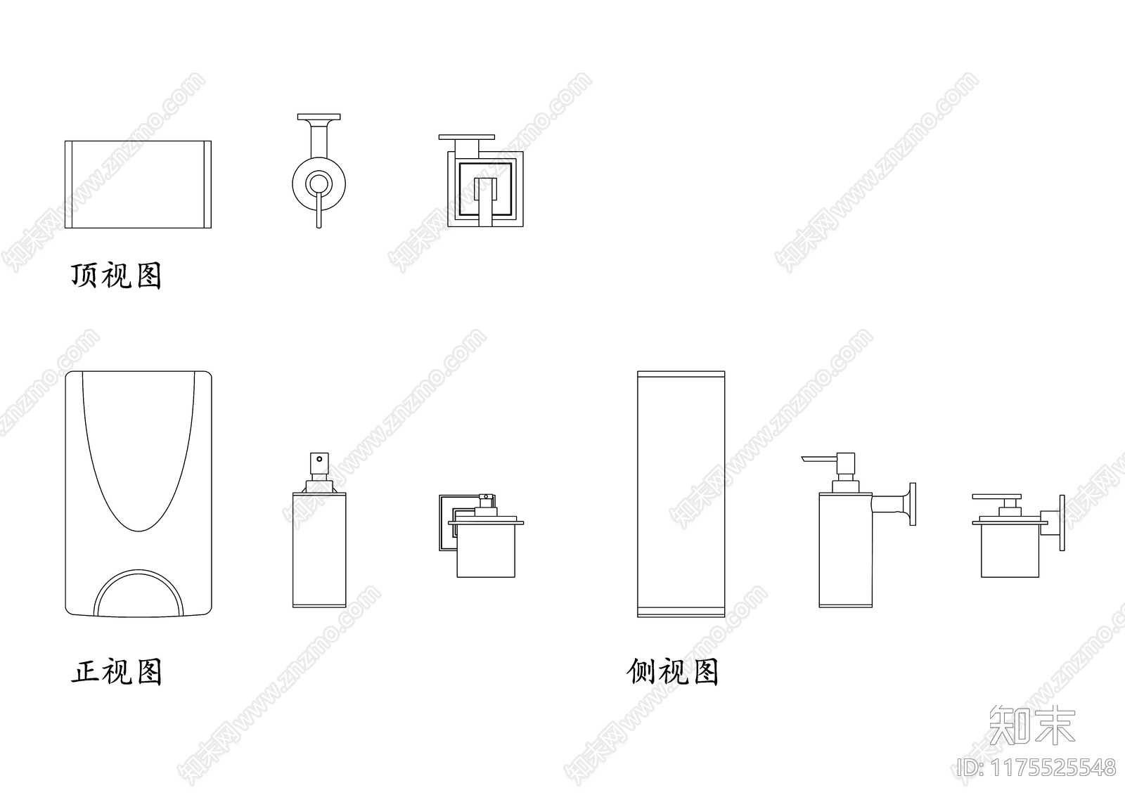 现代卫浴设施cad施工图下载【ID:1175525548】