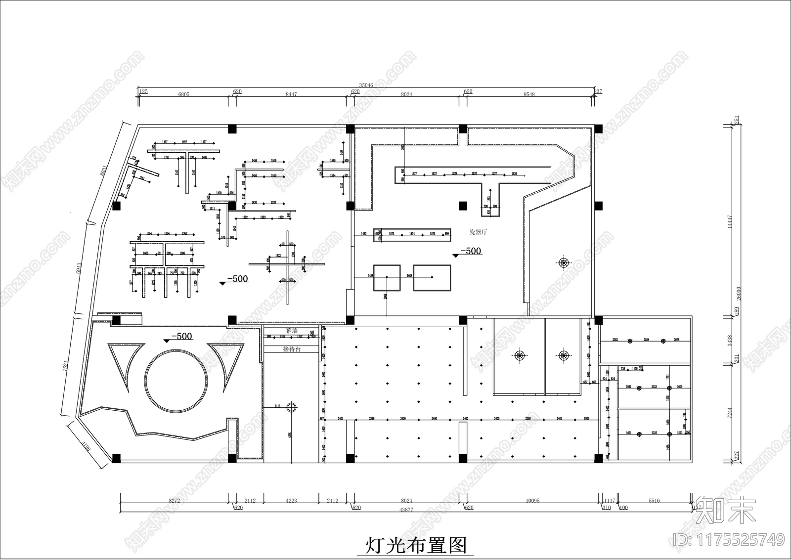 现代展厅cad施工图下载【ID:1175525749】