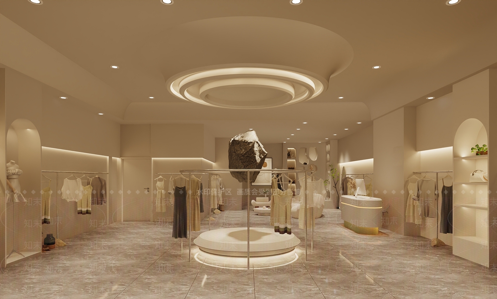 现代简约服装店3D模型下载【ID:1175969948】