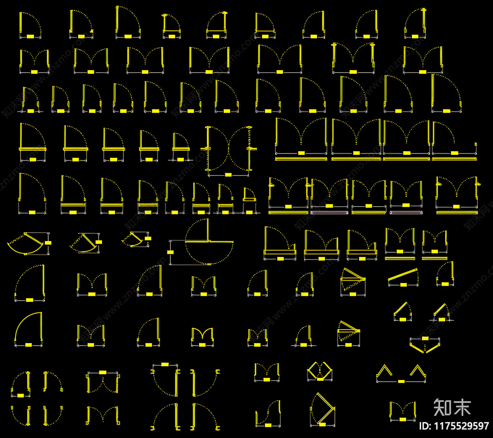 现代综合门窗施工图下载【ID:1175529597】