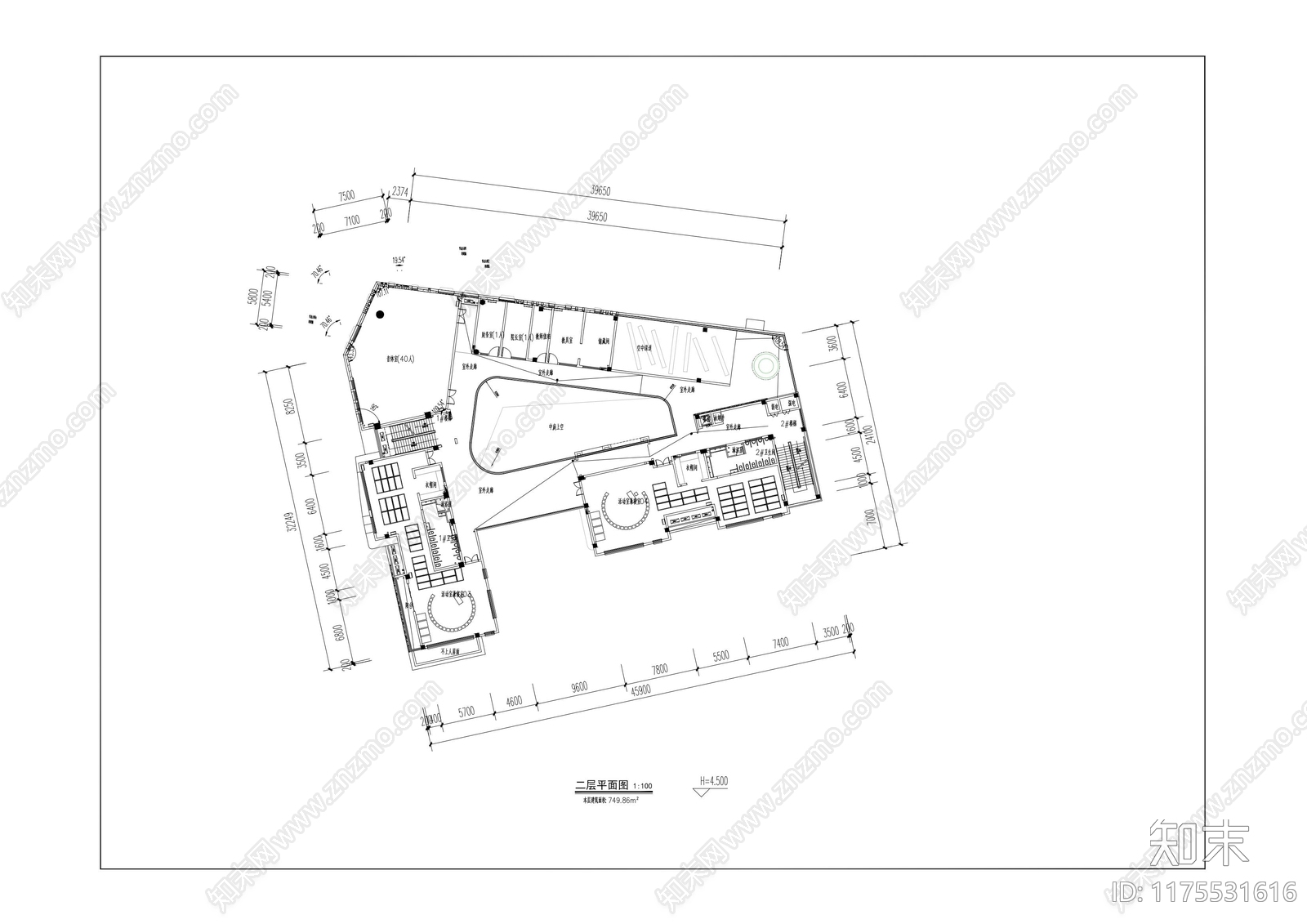 现代极简幼儿园建筑施工图下载【ID:1175531616】