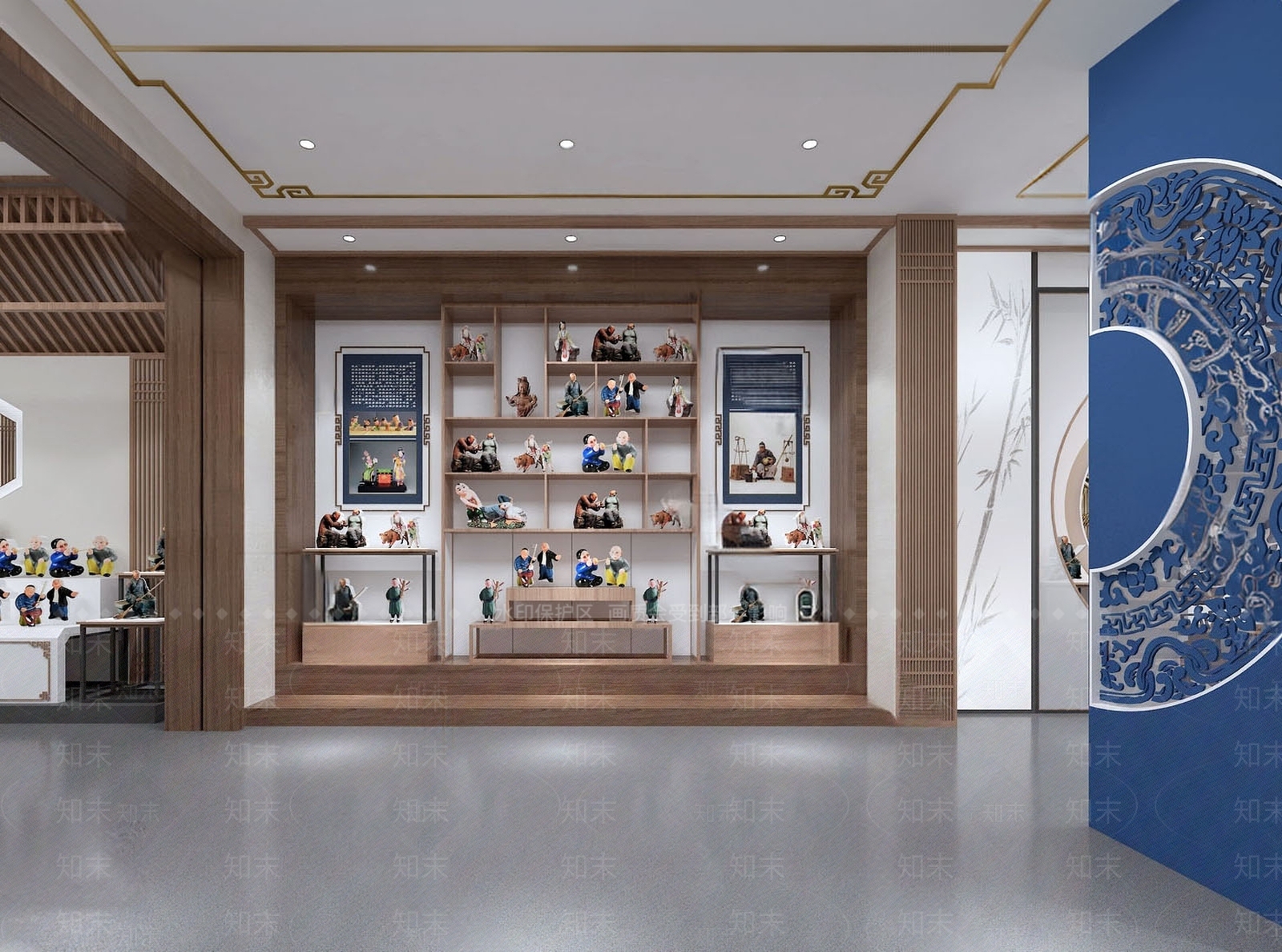 现代党建展厅SU模型下载【ID:1175533685】