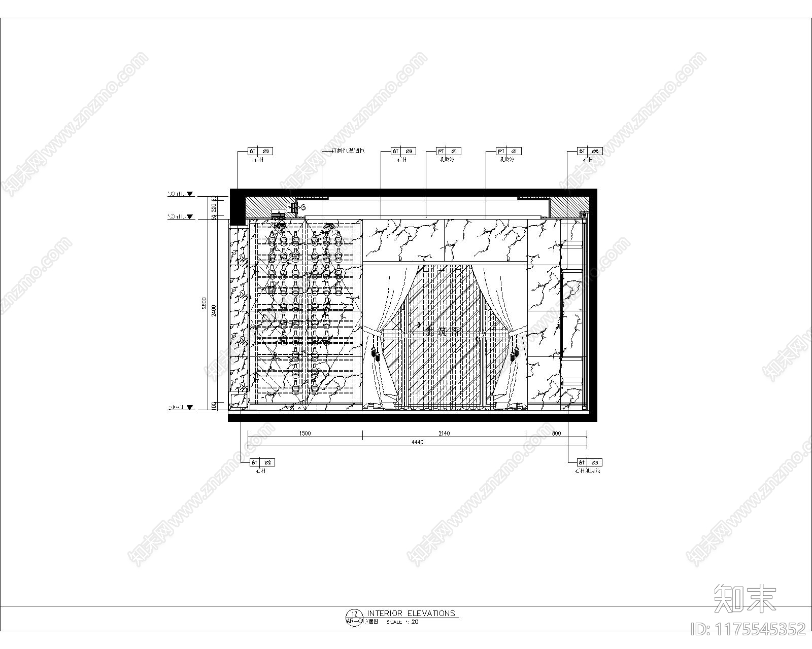 现代新中式会所cad施工图下载【ID:1175545352】