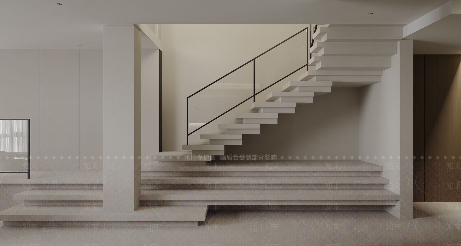 现代简约楼梯间3D模型下载【ID:1175565112】