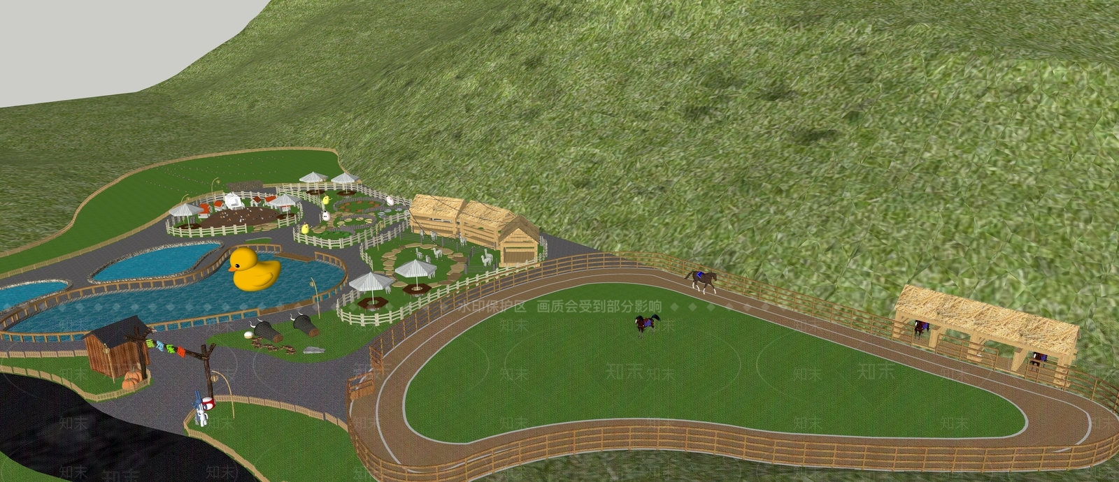 现代乡村公园SU模型下载【ID:1175568945】