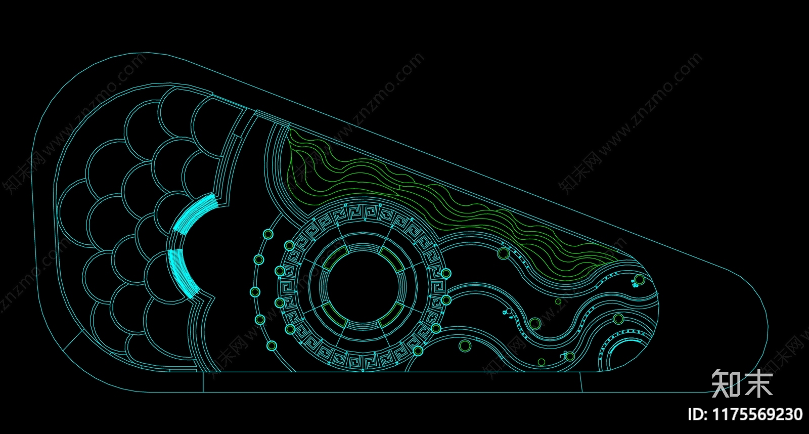 现代公园景观施工图下载【ID:1175569230】