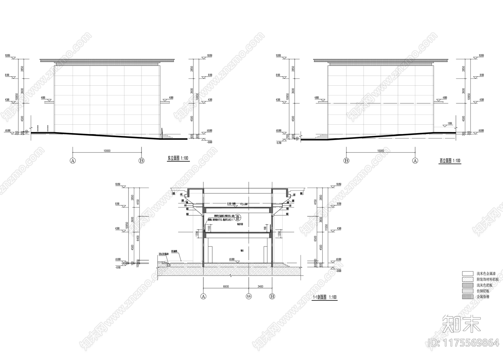 现代住宅楼建筑施工图下载【ID:1175569864】