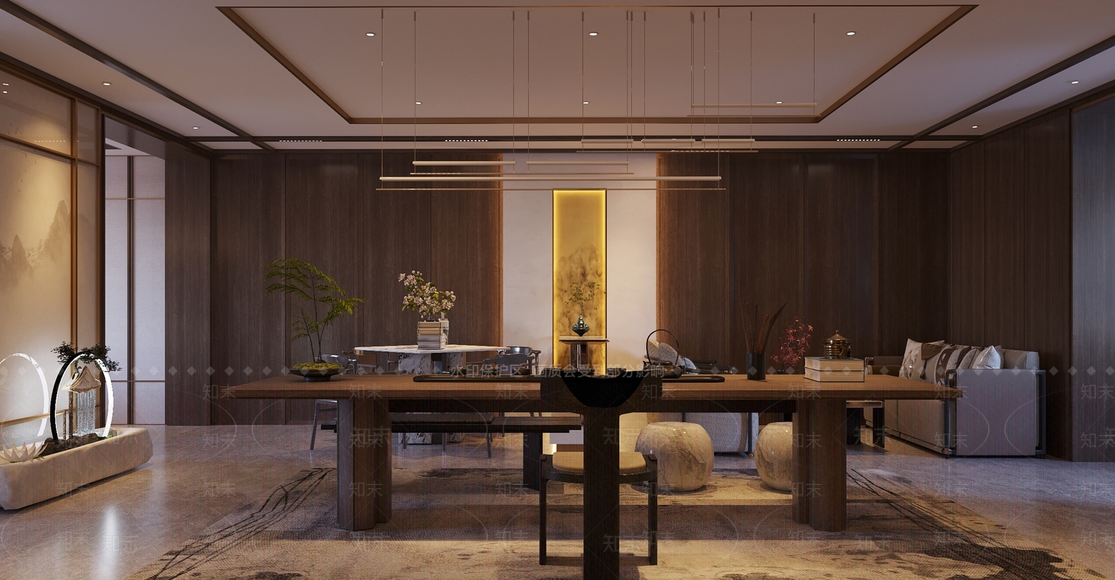 新中式包厢3D模型下载【ID:1175570661】