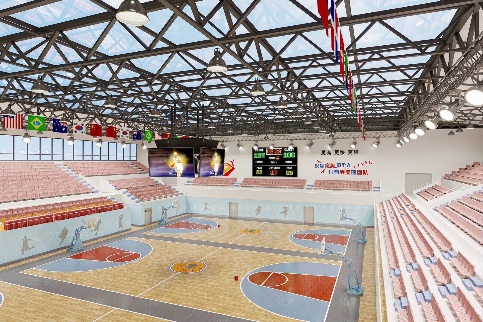 现代体育馆3D模型下载【ID:1175572749】