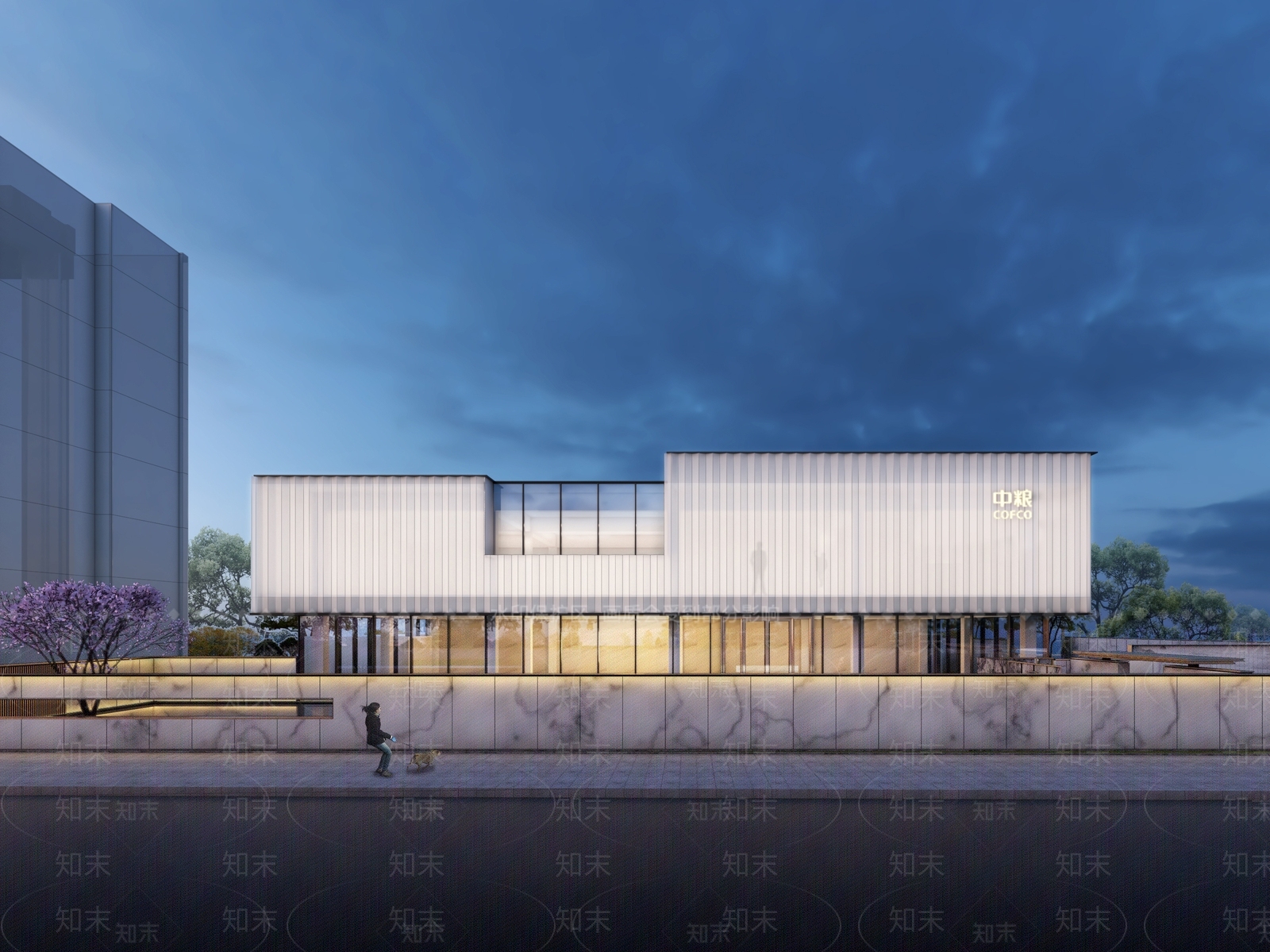 现代售楼处建筑SU模型精品下载_SketchUp模型_知末网