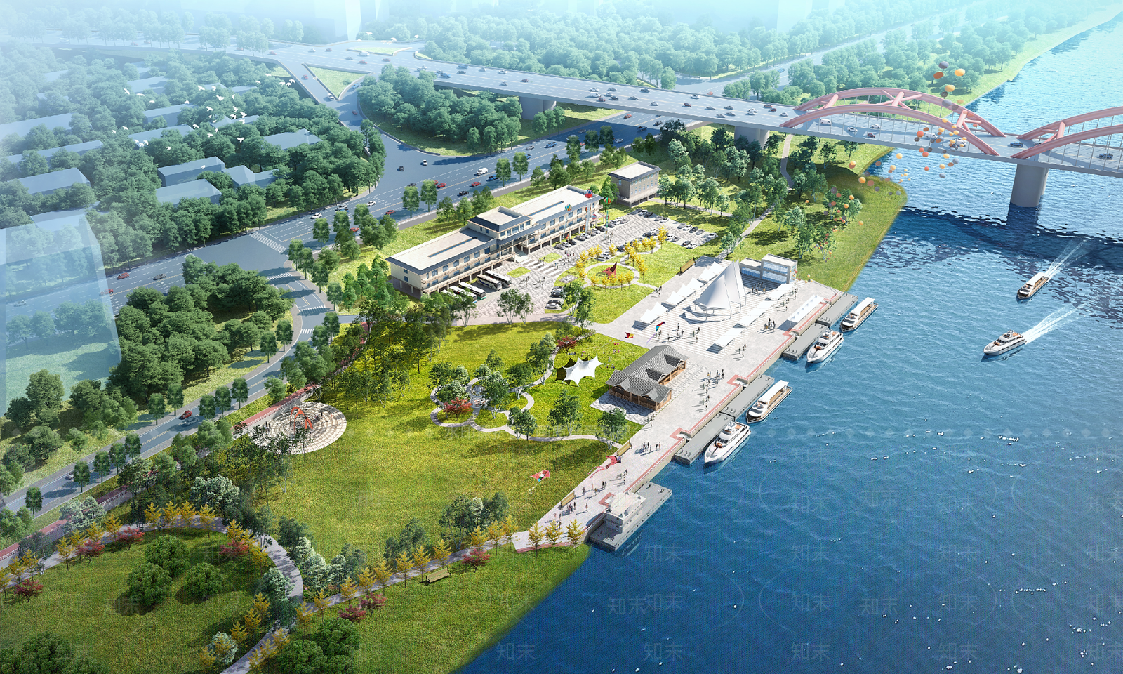 现代广场景观3D模型下载【ID:1175582233】