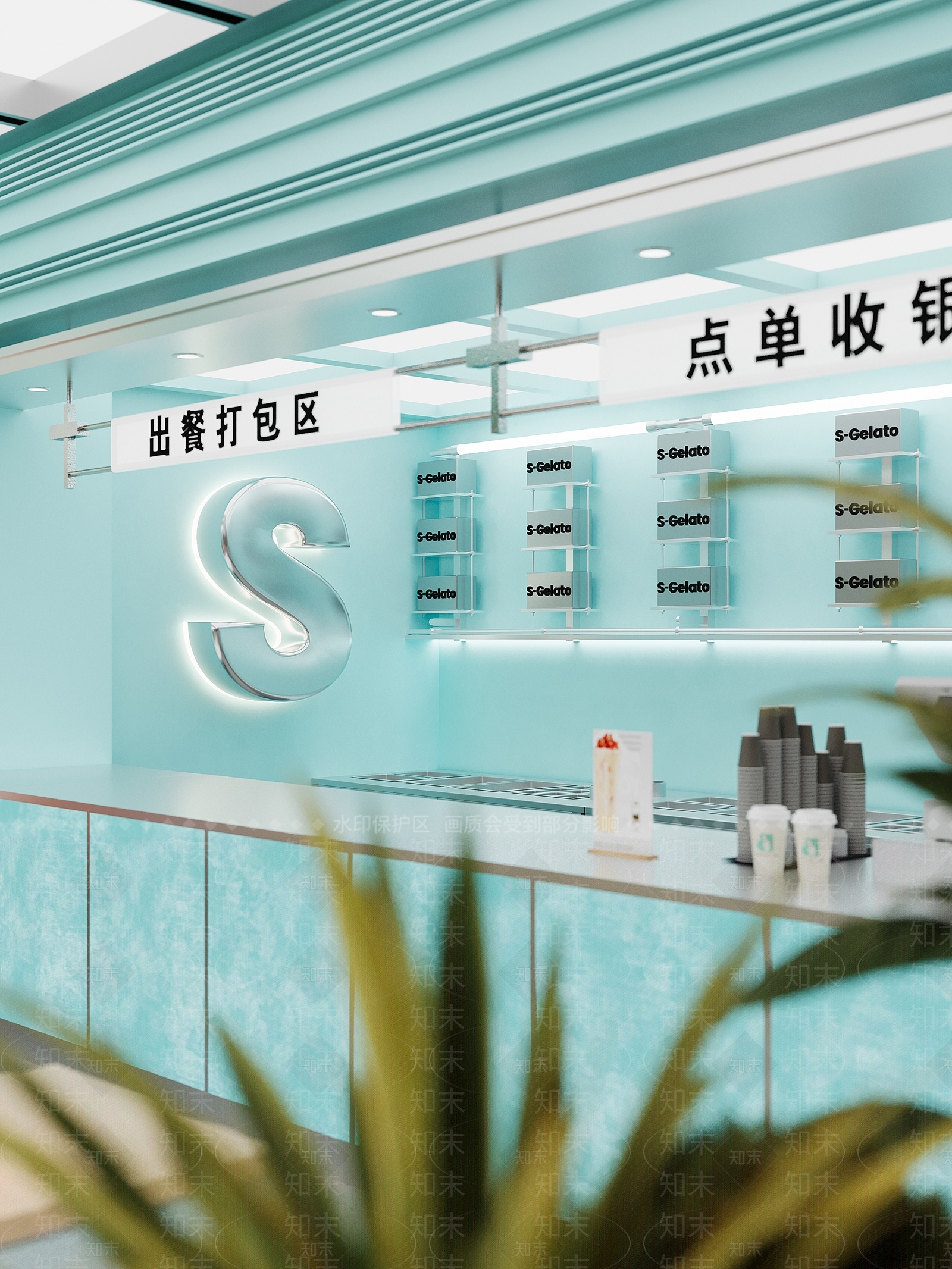 现代极简甜品面包店3D模型下载【ID:1175588136】