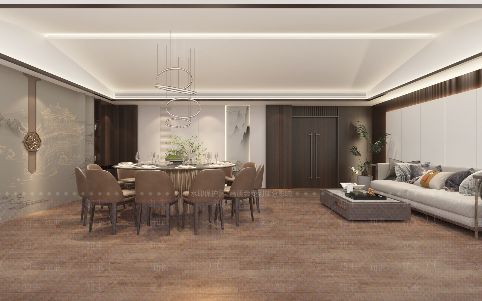 新中式包厢3D模型下载【ID:1175591968】