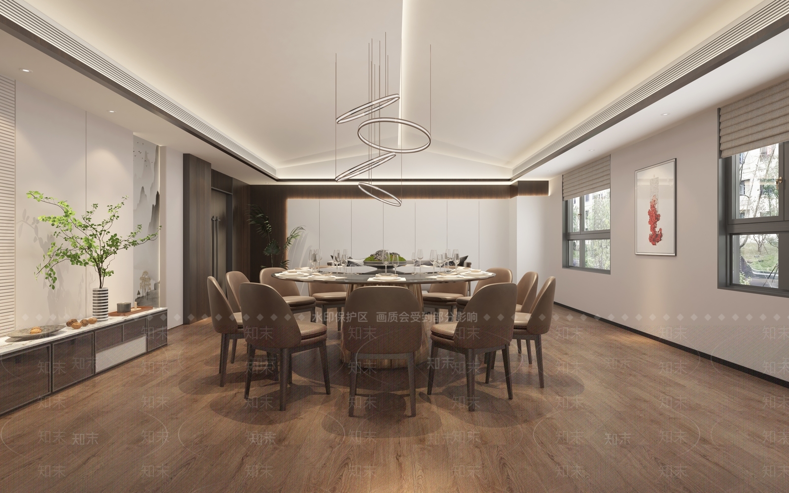新中式包厢3D模型下载【ID:1175591968】