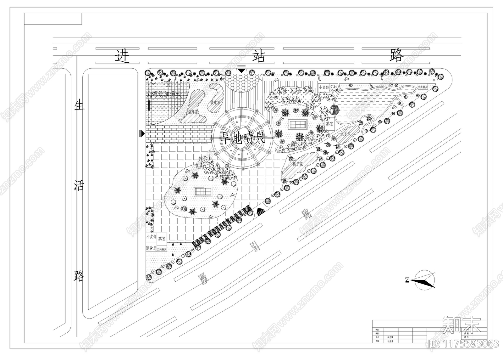 现代新中式公园景观施工图下载【ID:1175593063】