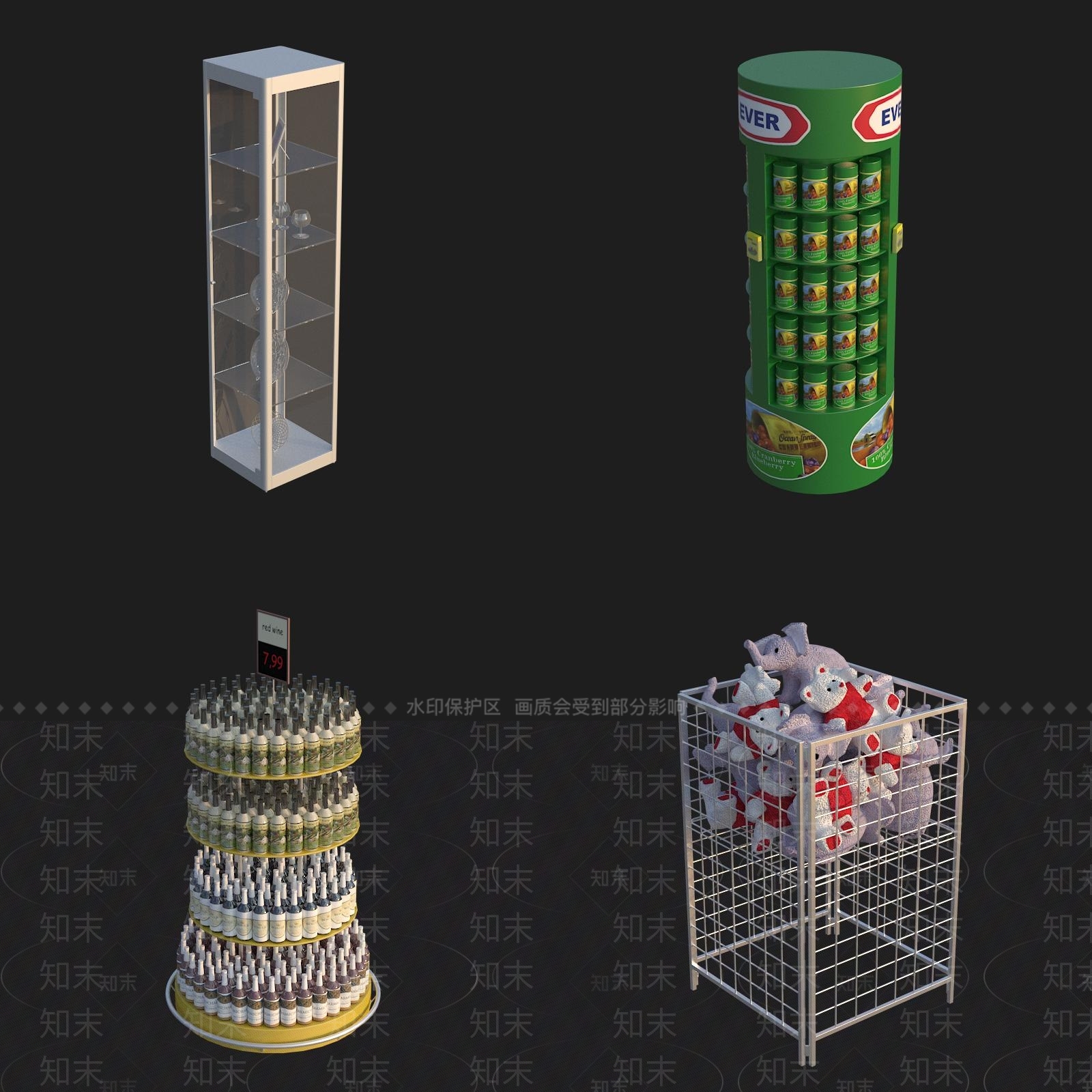 现代超市3D模型下载【ID:1175592949】