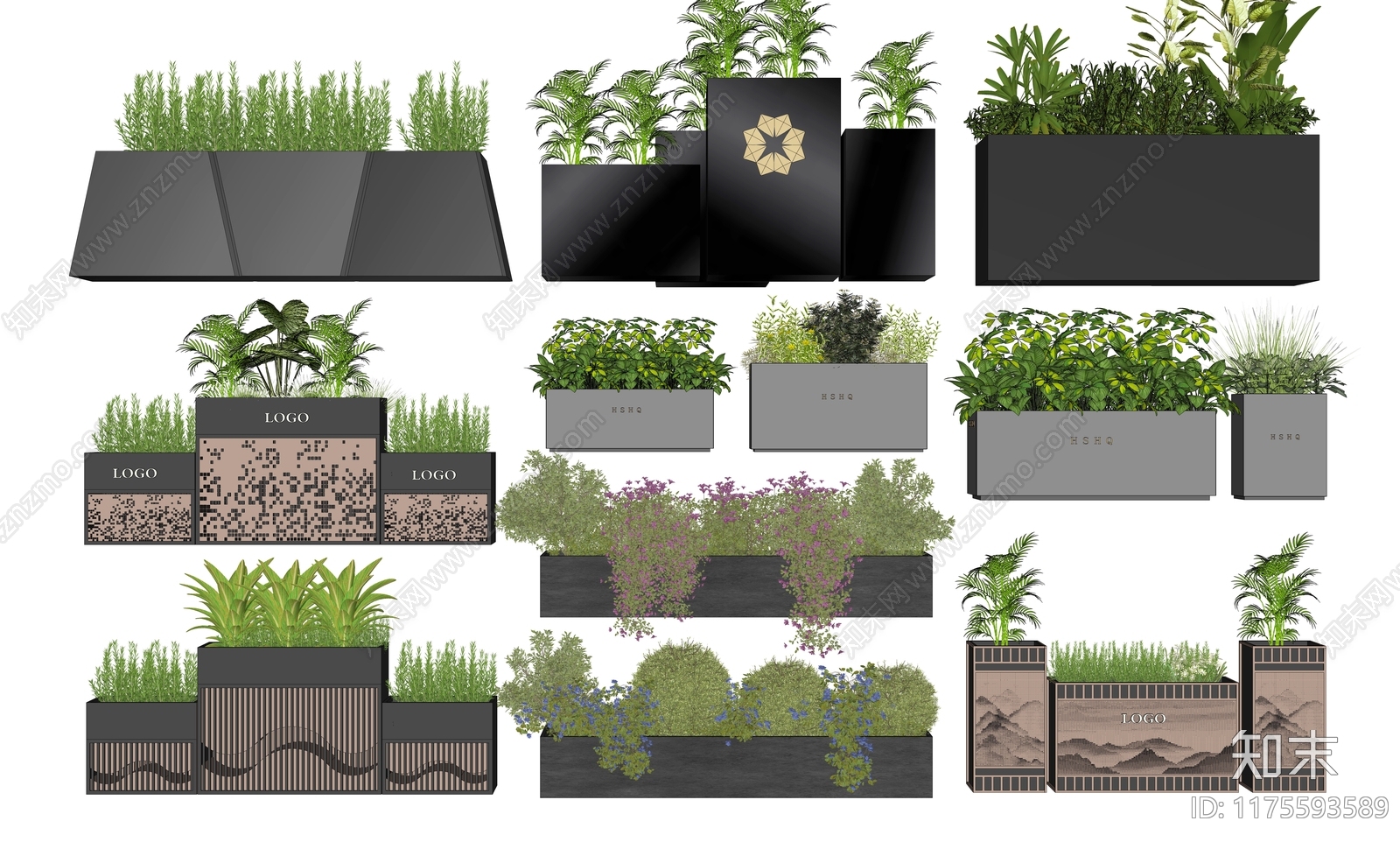 植物组合SU模型下载【ID:1175593589】