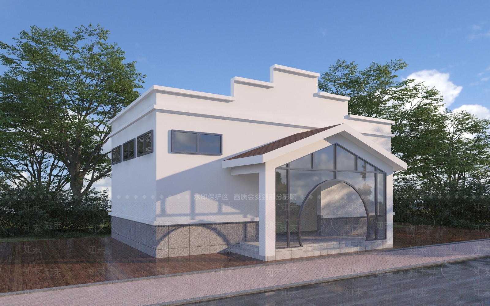新中式公厕3D模型下载【ID:1175596305】
