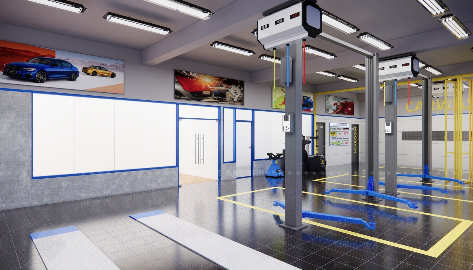 现代工业汽车4S店SU模型下载【ID:1175703632】