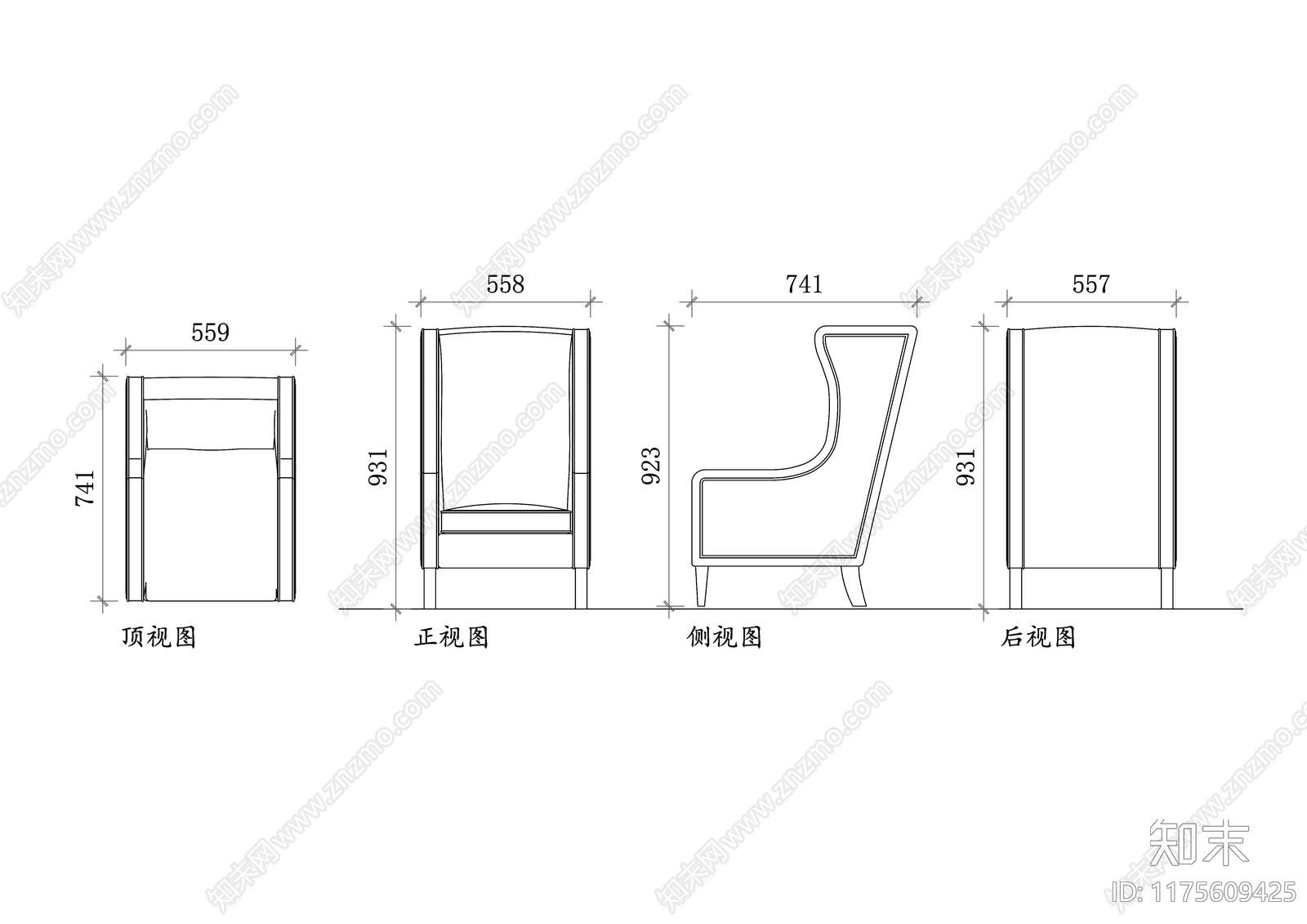 现代沙发cad施工图下载【ID:1175609425】