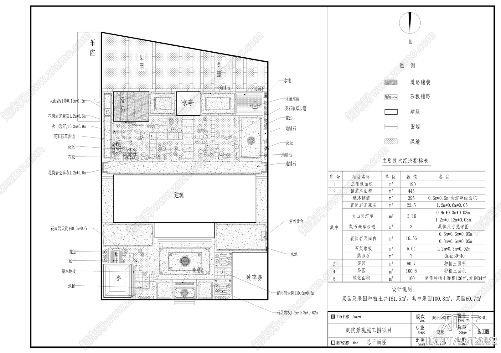 新中式中式庭院施工图下载【ID:1175612082】