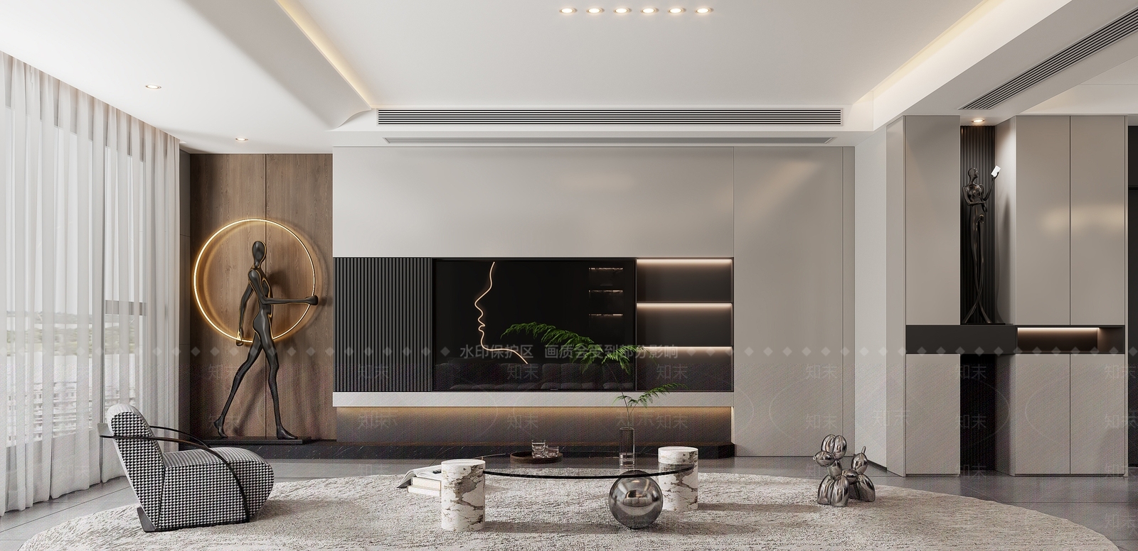 现代办公室3D模型下载【ID:1214810340】