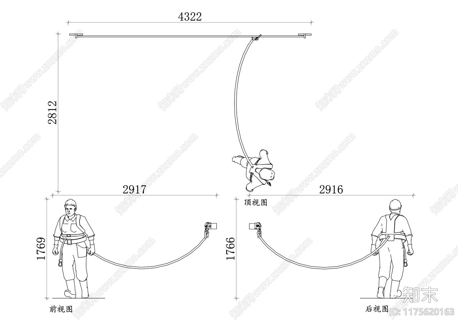 现代人物cad施工图下载【ID:1175620163】