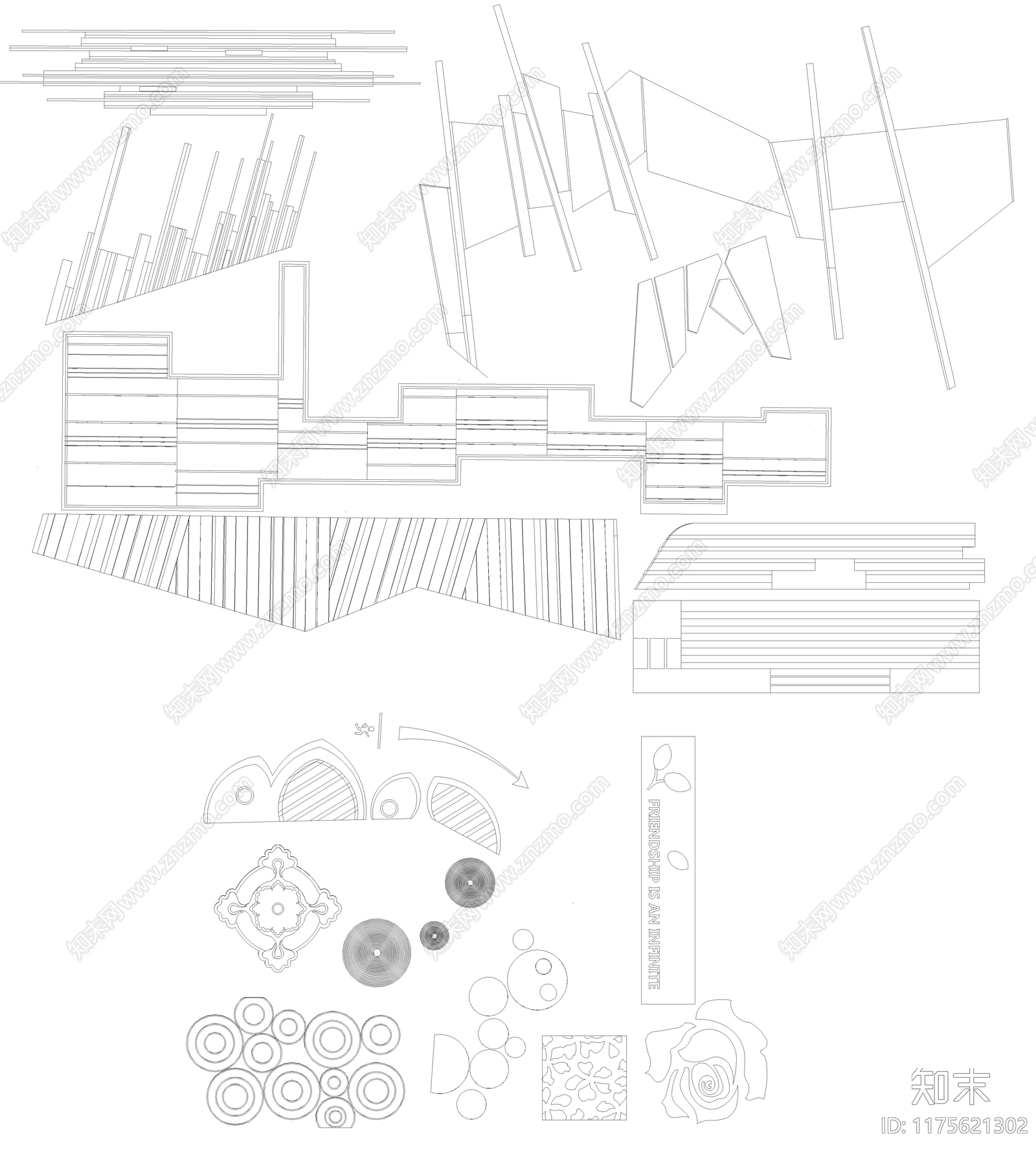 现代地面拼花施工图下载【ID:1175621302】