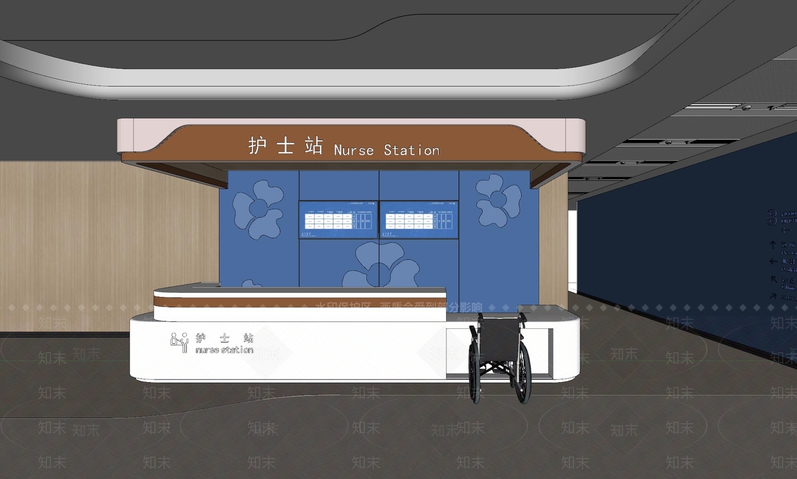 现代医院SU模型下载【ID:1175625221】