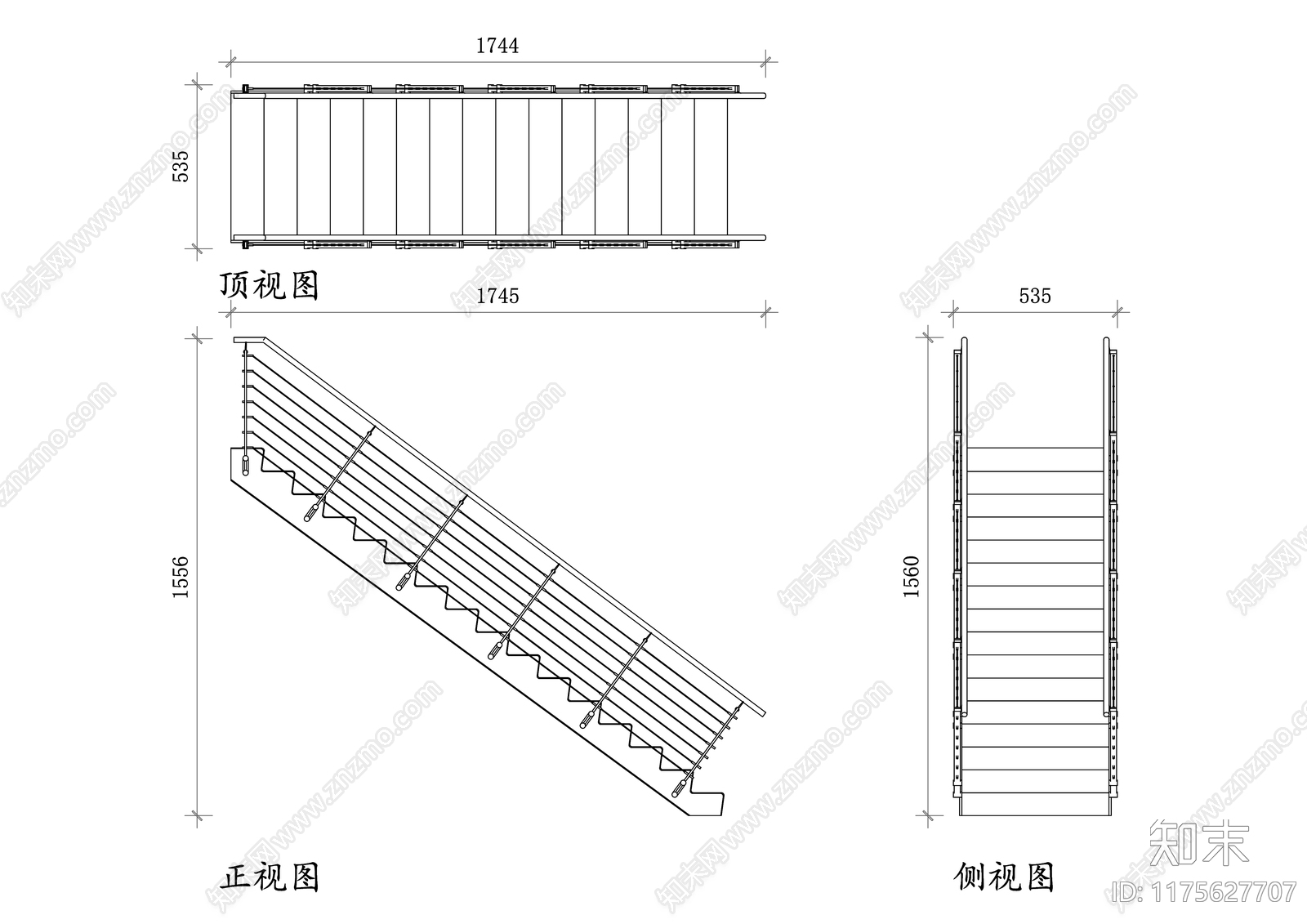 现代栏杆施工图下载【ID:1175627707】