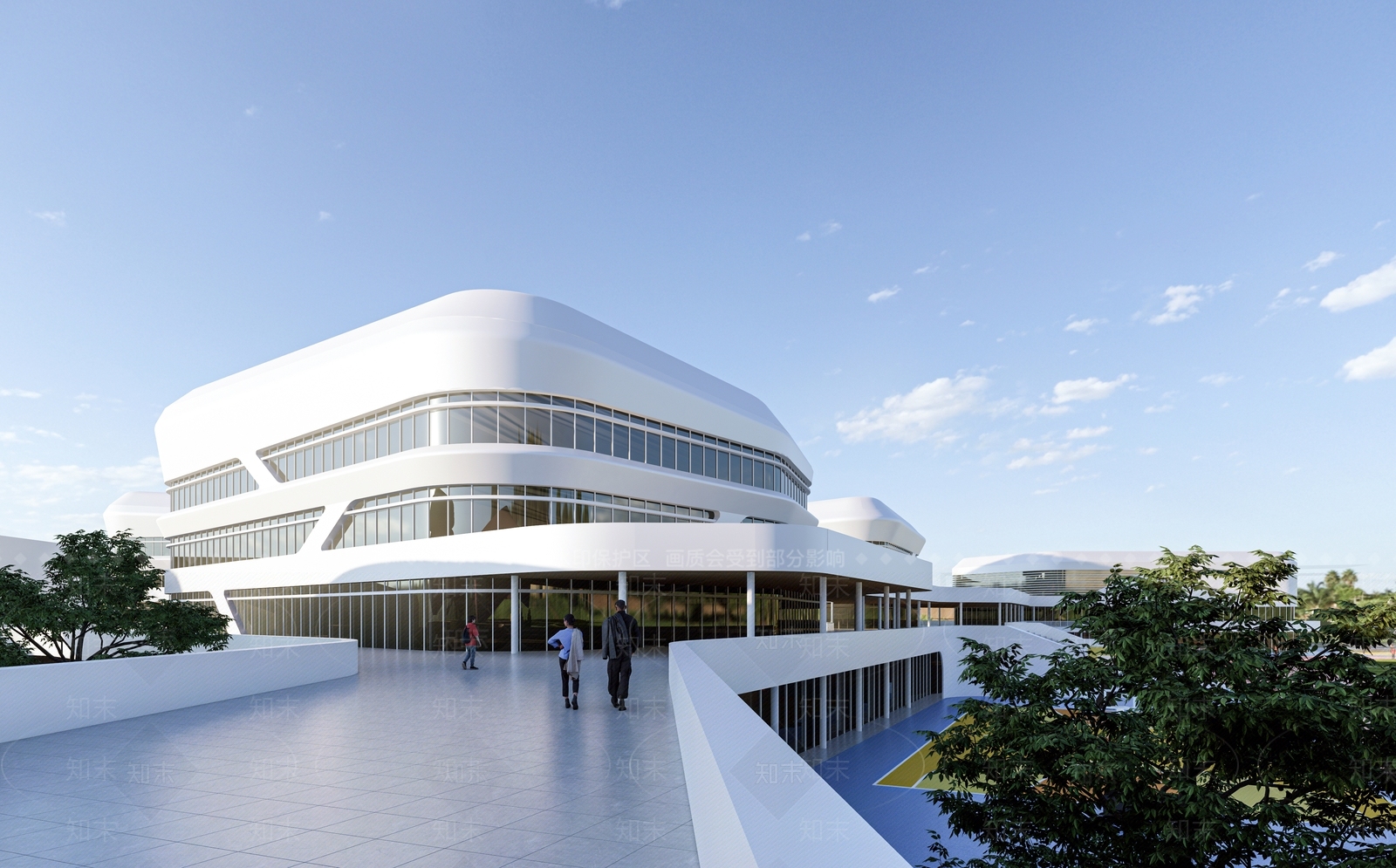 现代学校建筑SU模型下载【ID:1175629111】