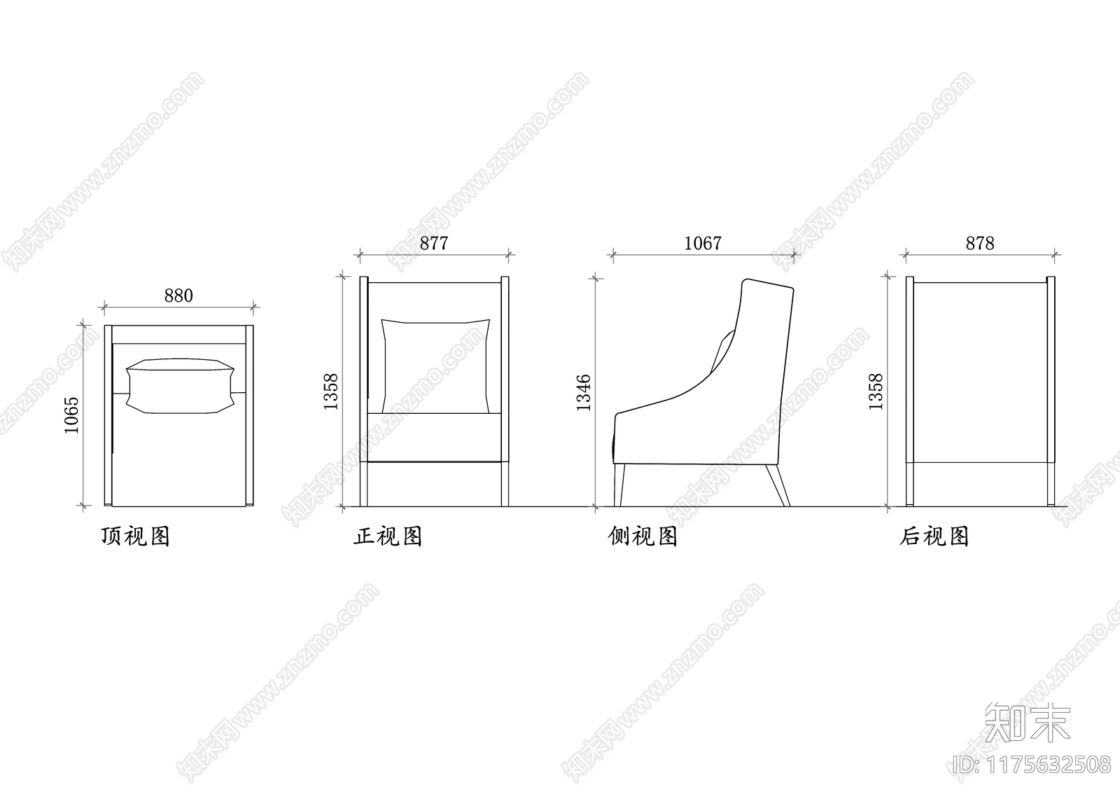 现代沙发cad施工图下载【ID:1175632508】