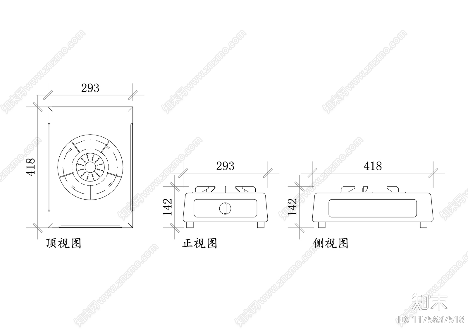 现代厨房设施cad施工图下载【ID:1175637518】