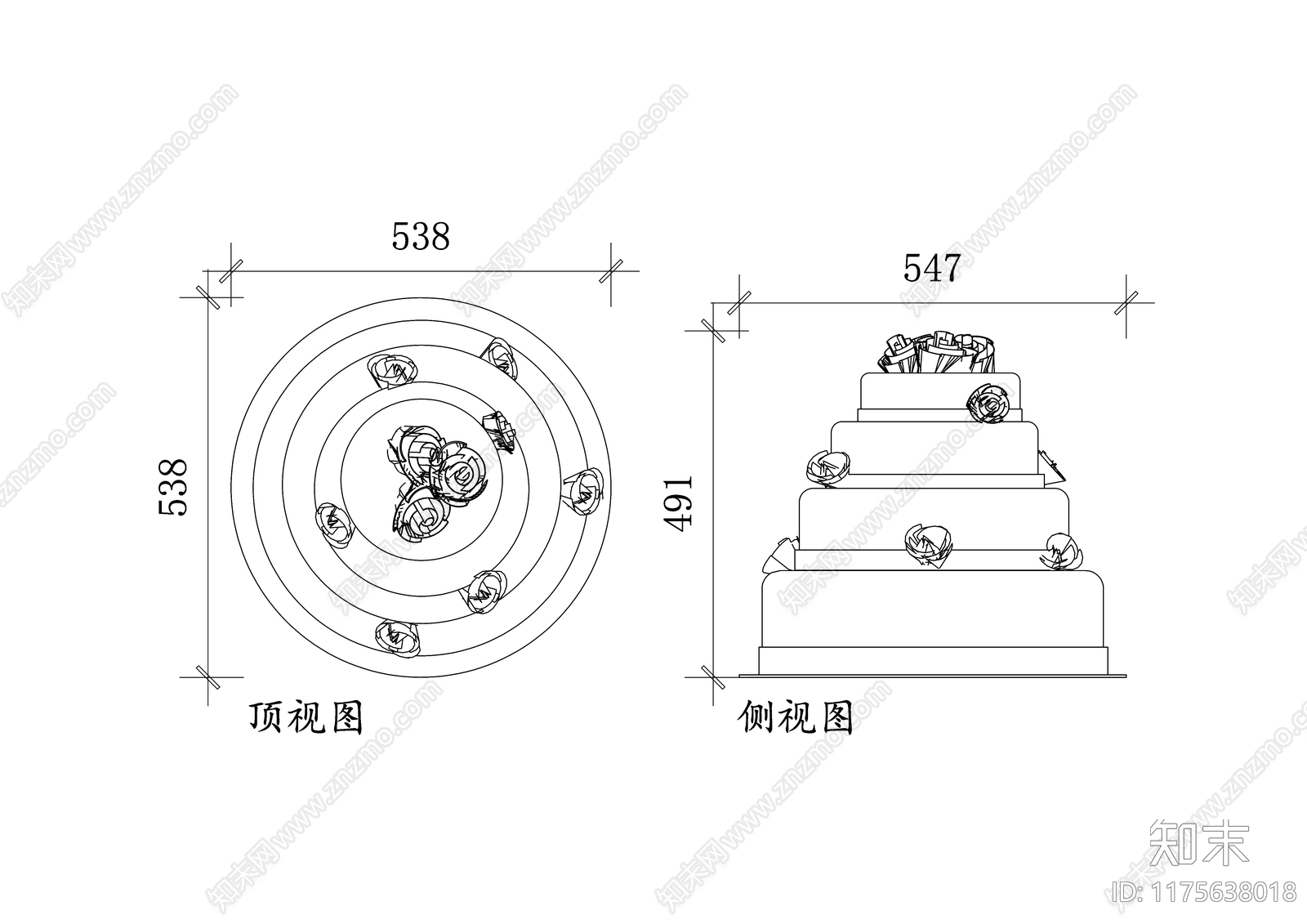 现代蛋糕店施工图下载【ID:1175638018】
