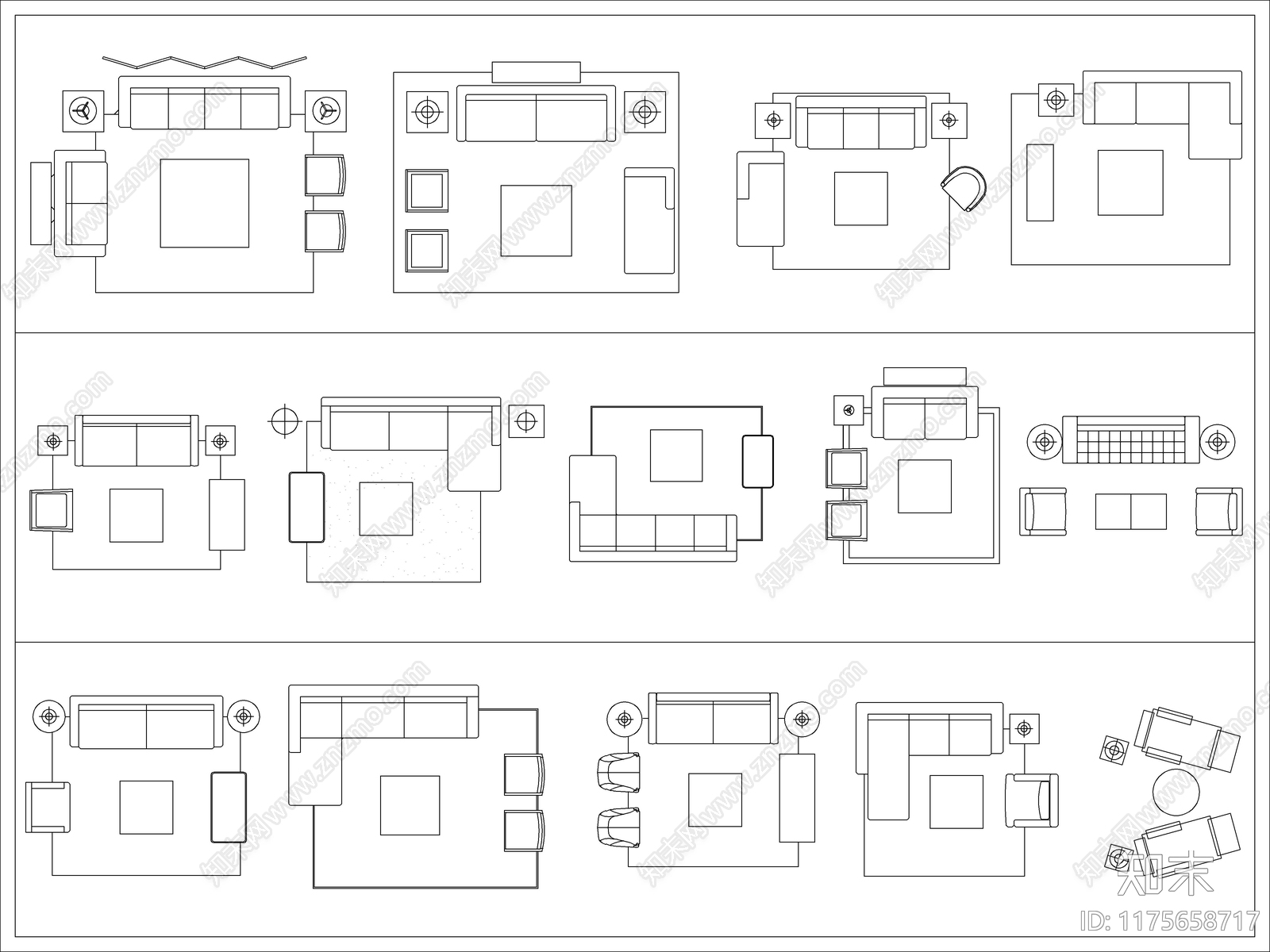 2024最新超全网红家具CAD图库施工图下载【ID:1175658717】