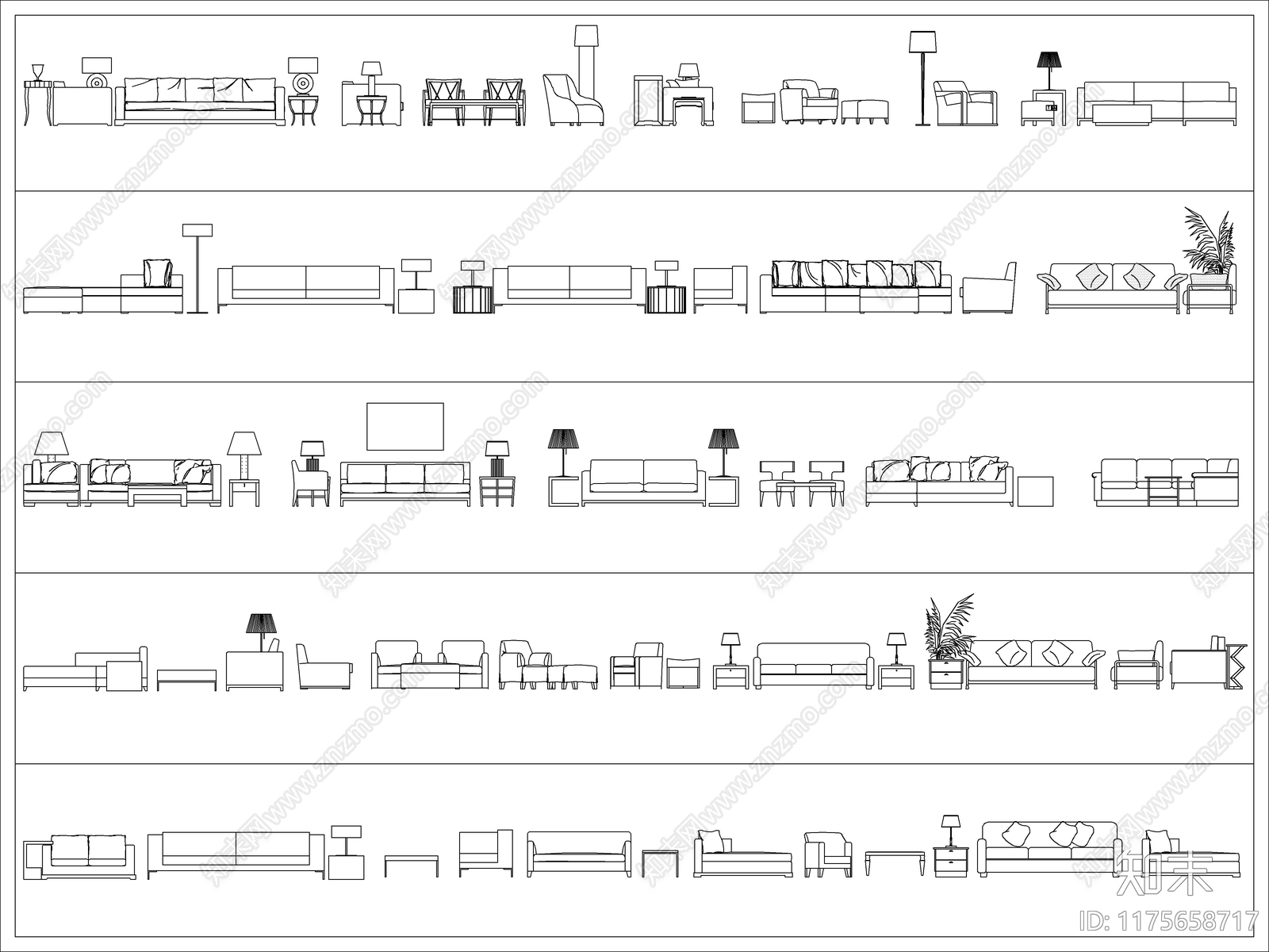 2024最新超全网红家具CAD图库施工图下载【ID:1175658717】