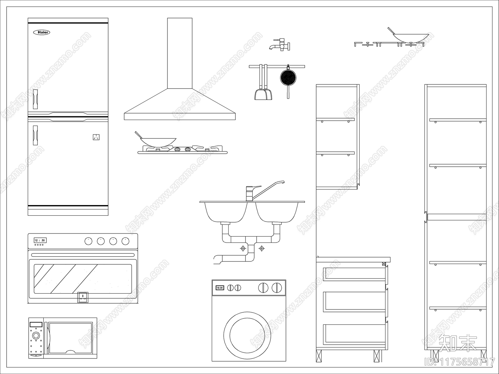 2024最新超全网红家具CAD图库施工图下载【ID:1175658717】