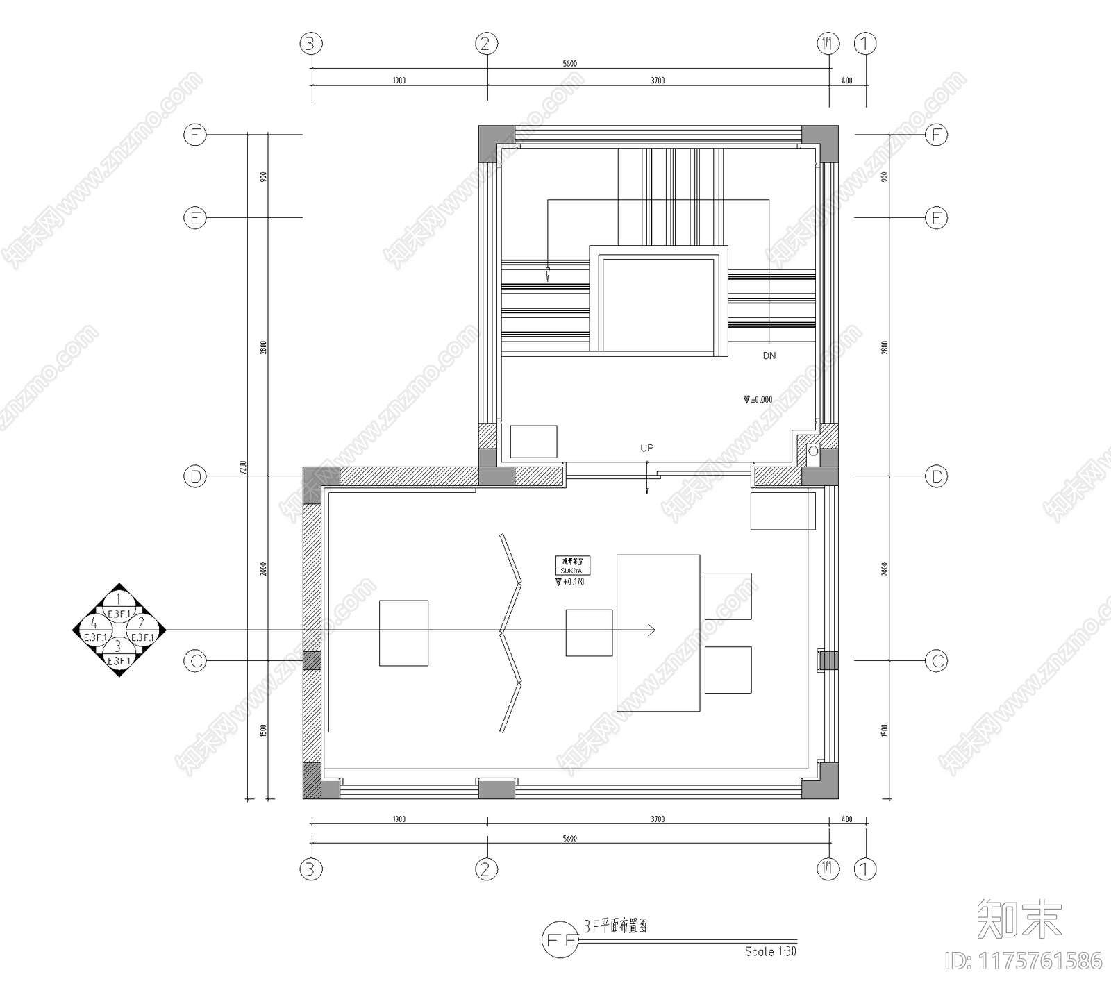 新中式现代会所施工图下载【ID:1175761586】