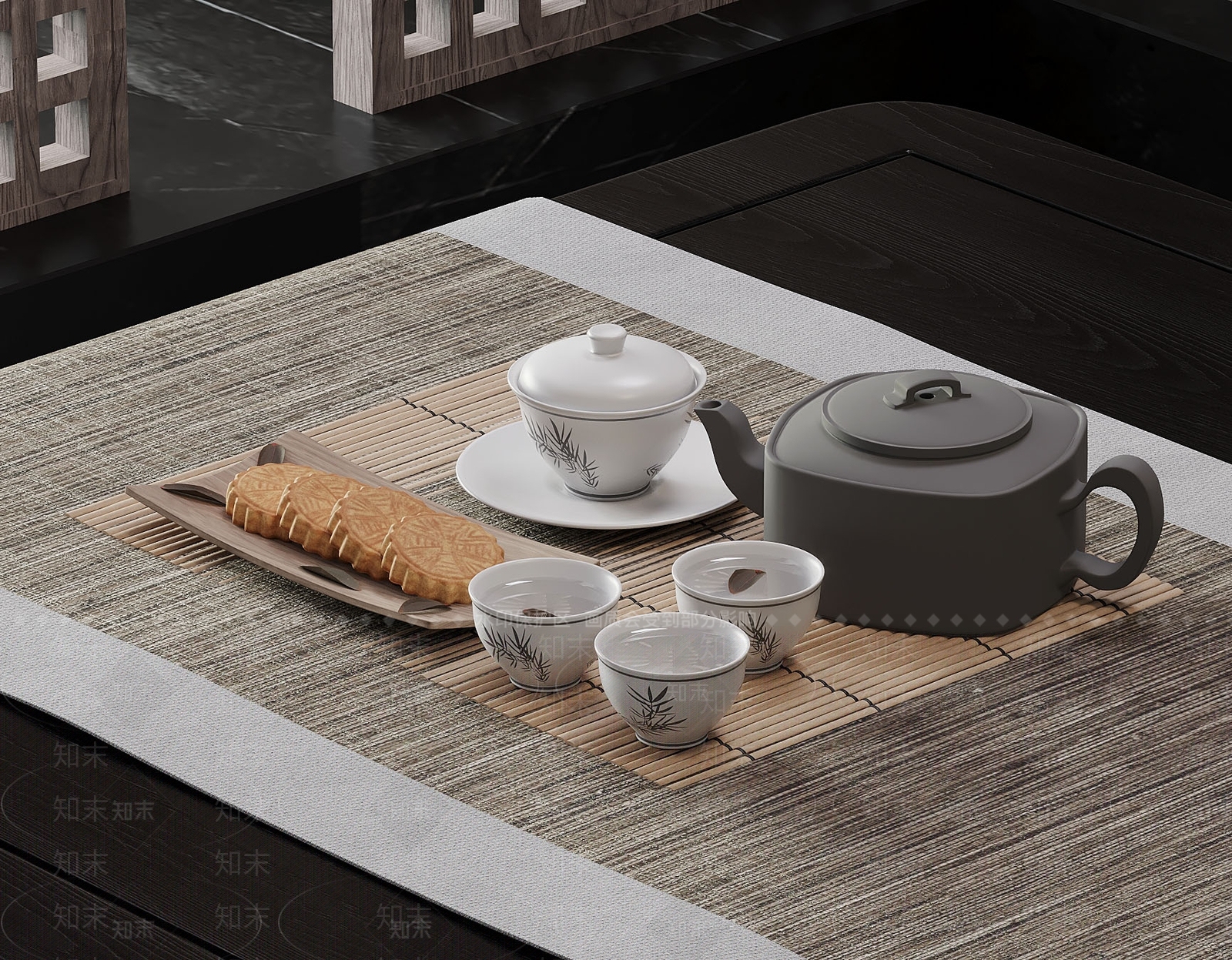 茶具3D模型下载【ID:1175673652】