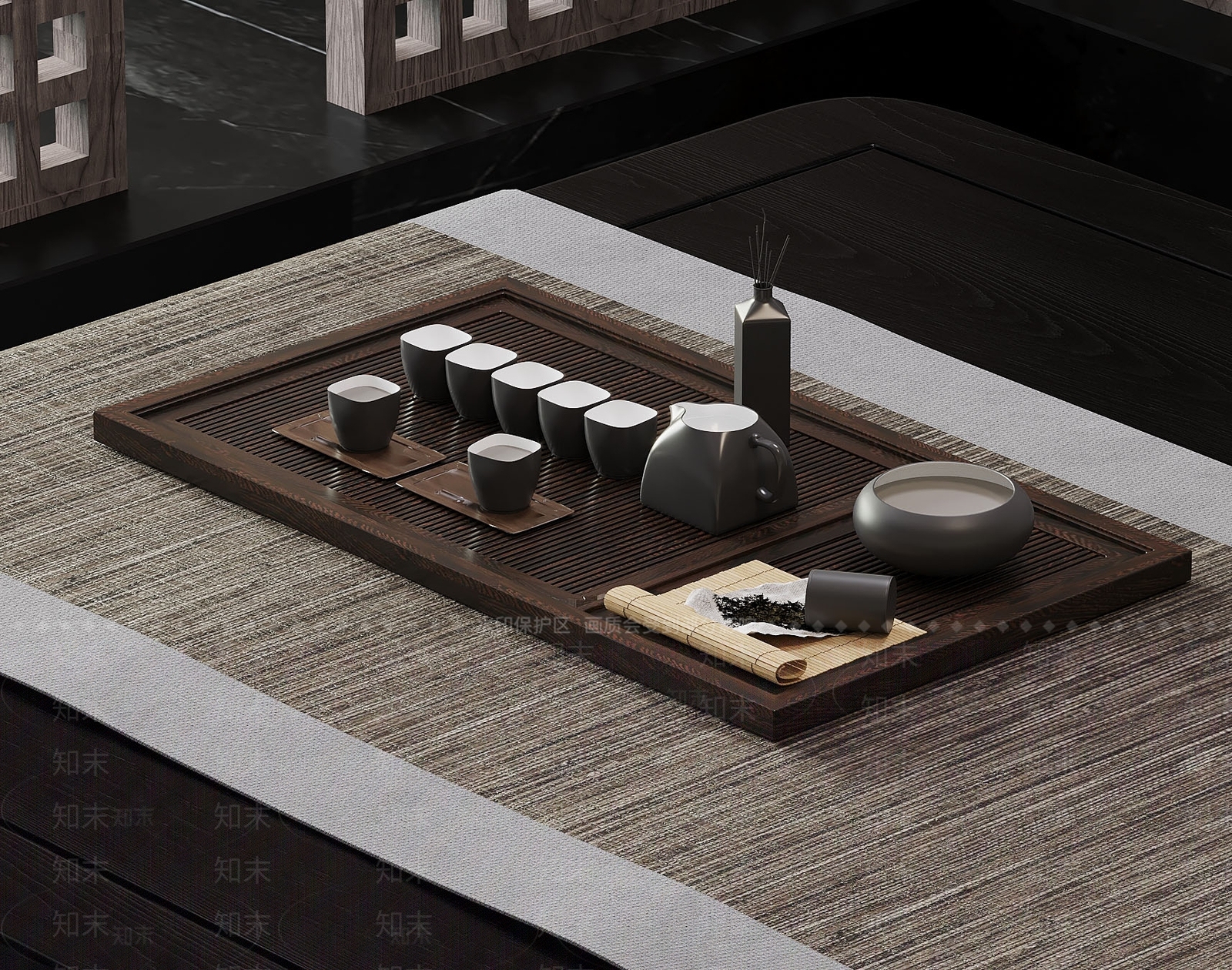 茶具3D模型下载【ID:1175674114】