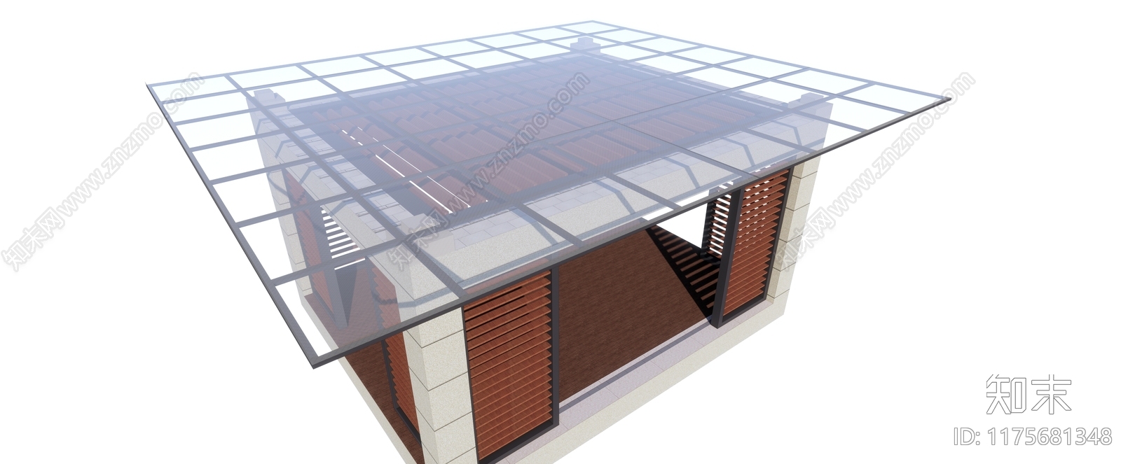 现代亭子SU模型下载【ID:1175681348】